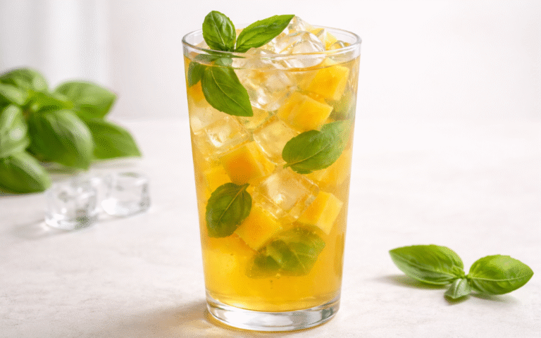 basil mango white iced tea