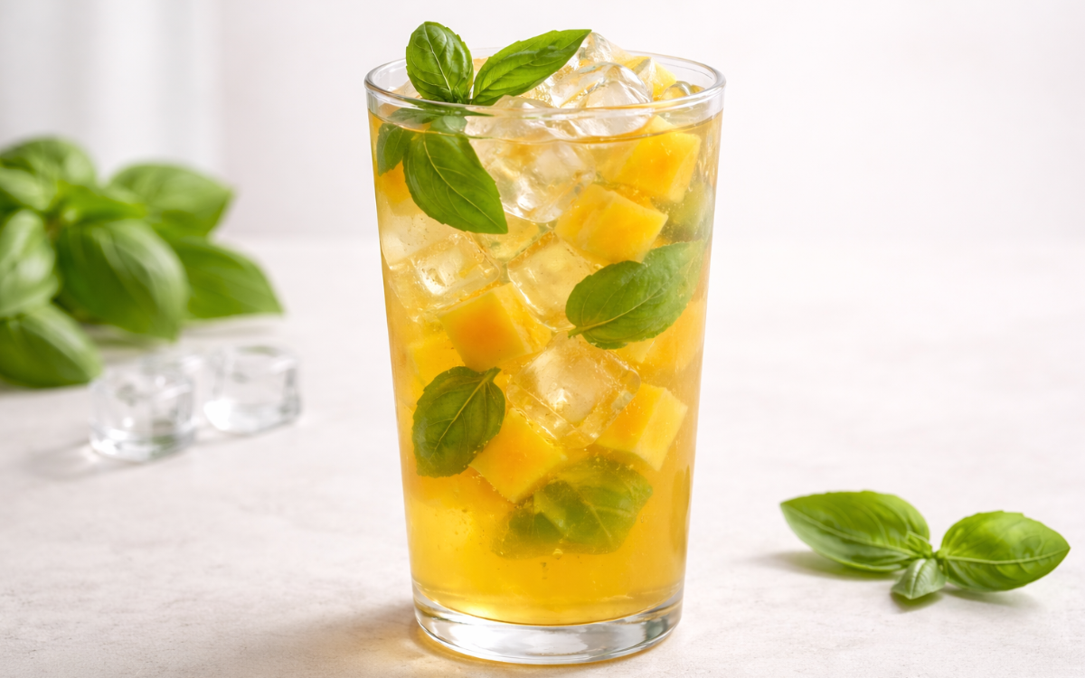 basil mango white iced tea